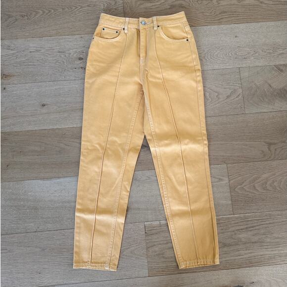 Topshop Pants - Topshop - Moto Mom Jeans in Yellow Orange